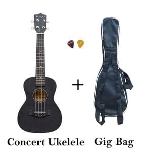 Belear FT-UK-23 Spruce Black Concert Ukulele With Bag